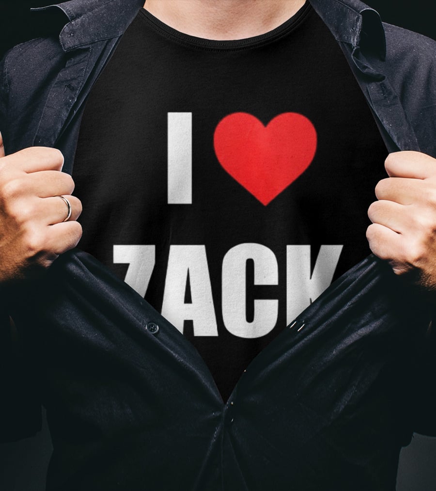 I Heart Zack Red Love T-Shirt