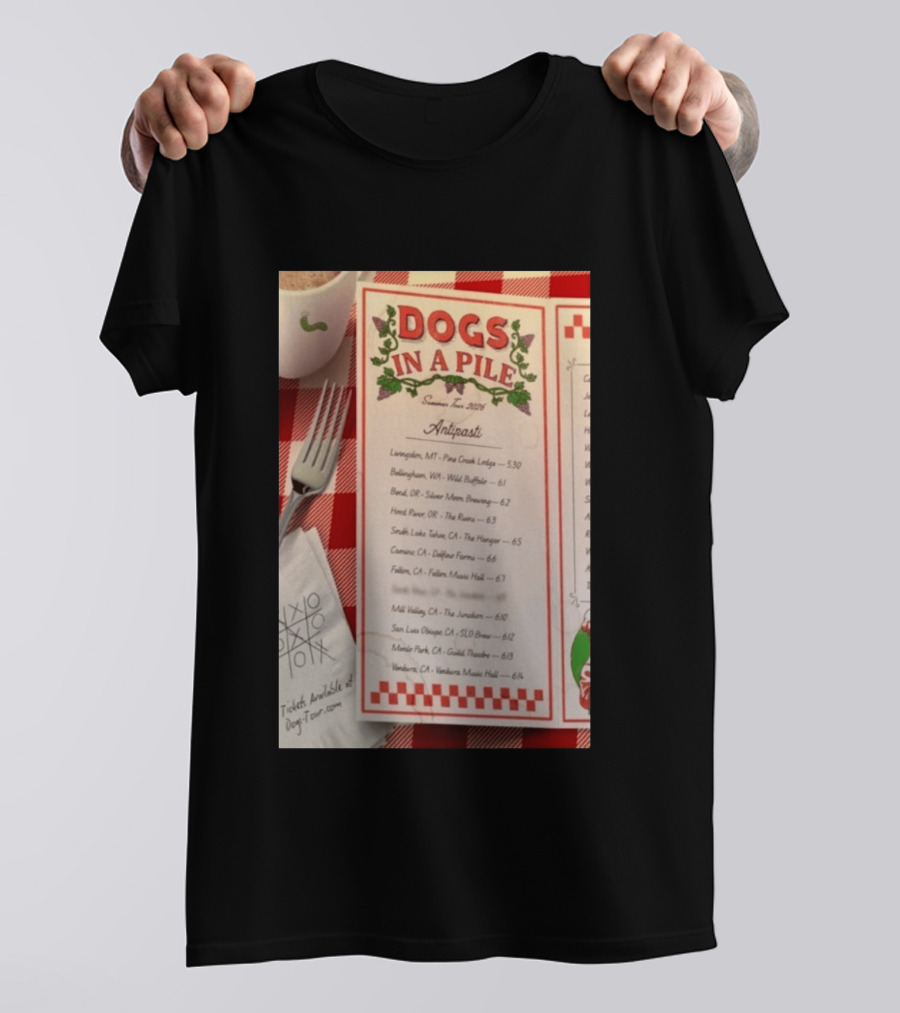 Dogs In A Pile Summer Tour 2026 T-Shirt