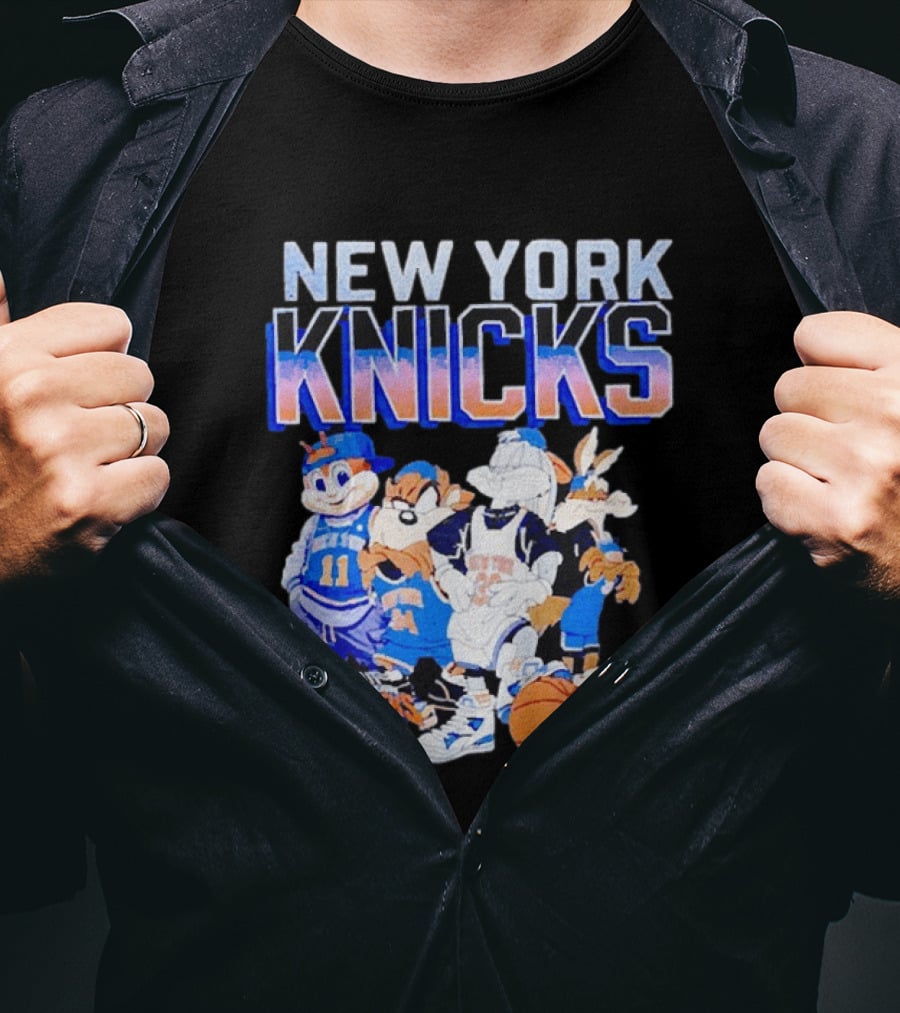 New York Knicks Looney Tunes Basketball Collaboration T-Shirt