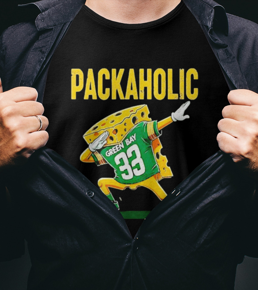 Packaholic Green Bay 33 Cheesehead Dab T-Shirt