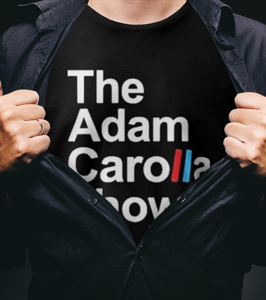 The Adam Carolla Show Podcast ACS Text Red Blue T-Shirt