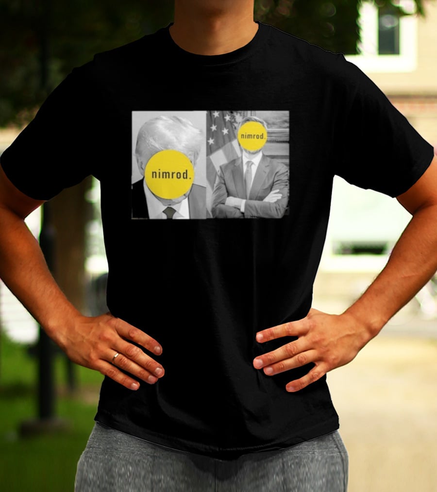 Trump JD Vance Nimrod Yellow Circle Comedy T-Shirt