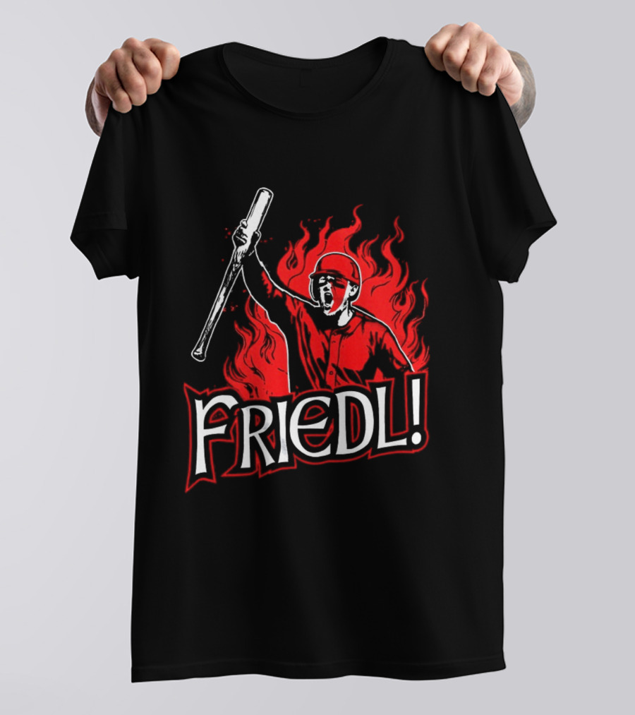 Friedl Awesome Baseball Fire T-Shirt