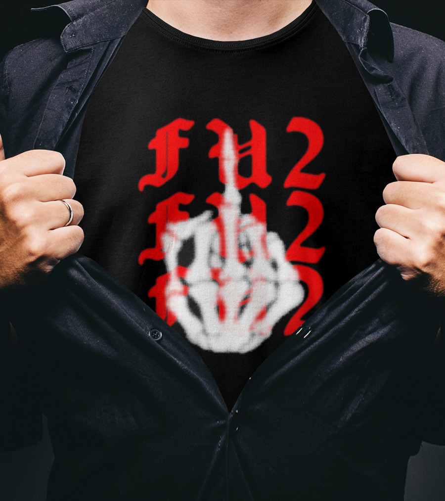 FU2 Middle Finger Three 6 Mafia Master Of Evil T-Shirt