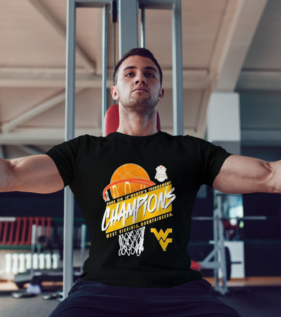 2026 Big 12 Women's Tournament Champions West Virginia Mountaineers Basketball T-Shirt
