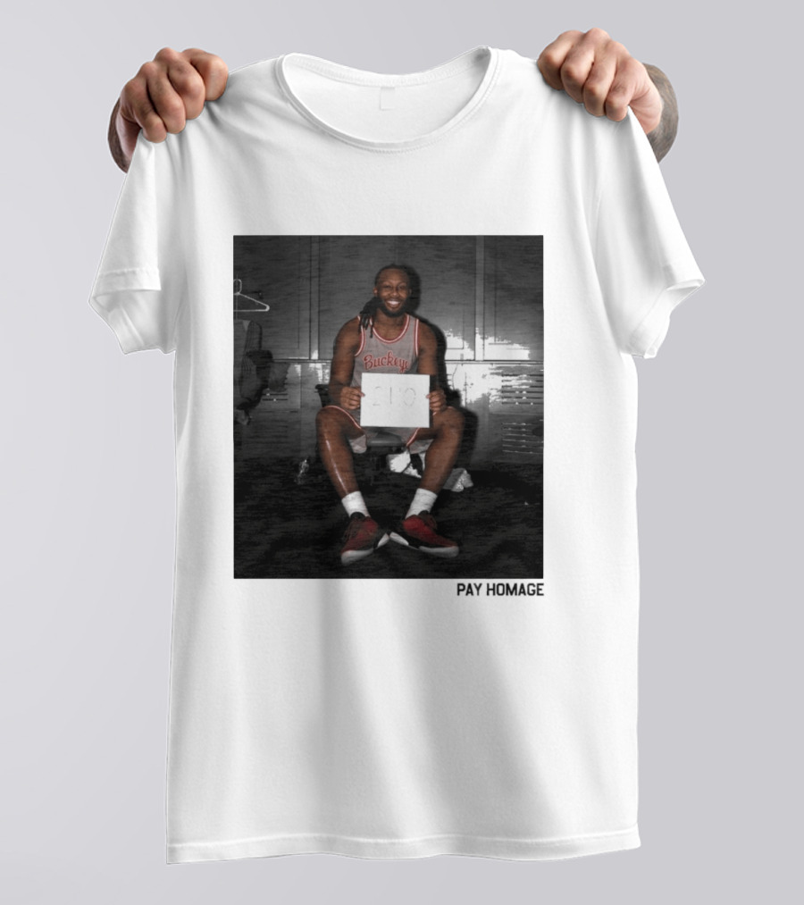 Buckeye Jersey Bruce Thornton 110 Pay Homage Locker Room T-Shirt