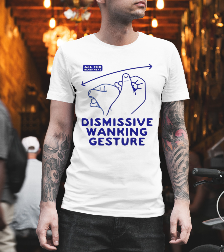Sorry Offended Dismissive Wanking Gesture T-Shirt
