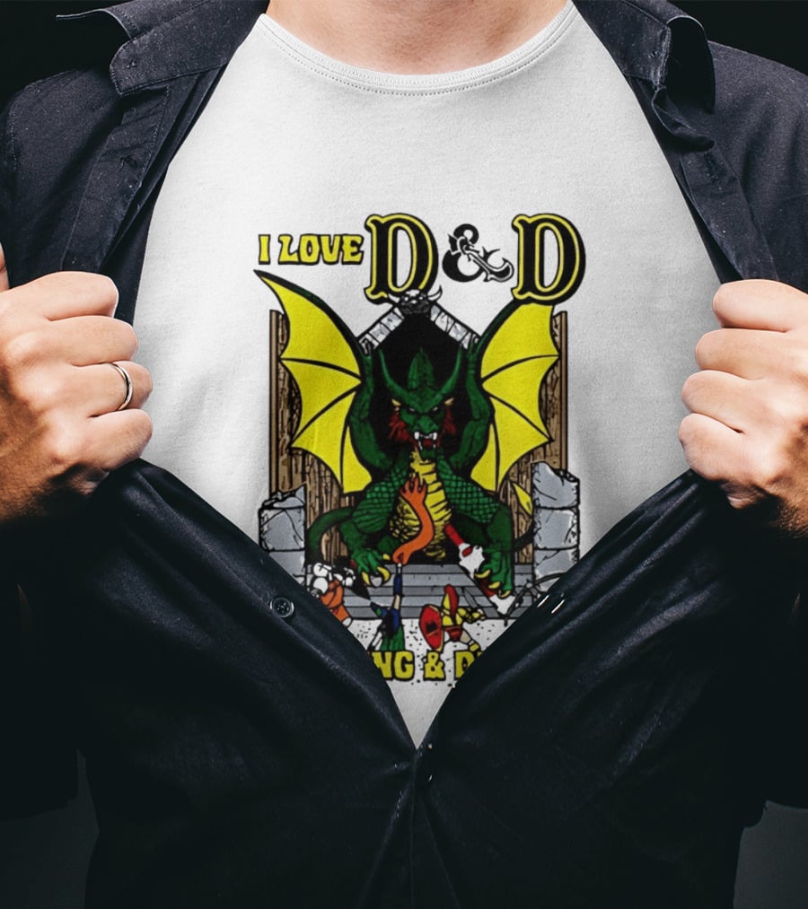 I Love D&D Drinking & Driving Dragon T-Shirt