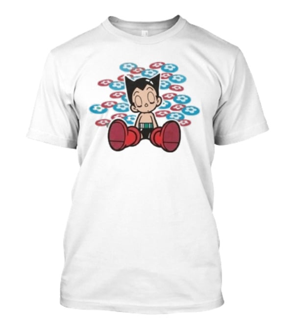 Vandythepink Astro Boy Floral Meditative Pose T-Shirt