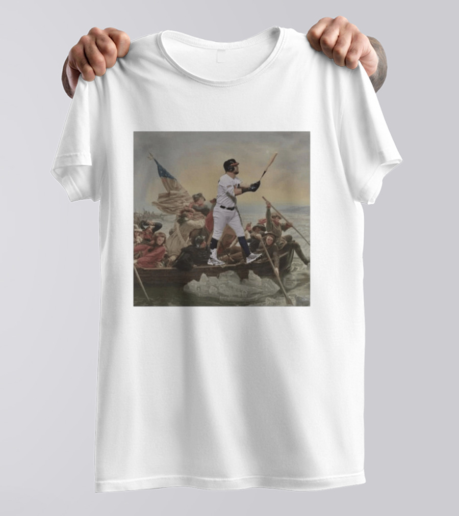 Washington Crossing The Delaware Incredible Obvious Baseball Fusion T-Shirt