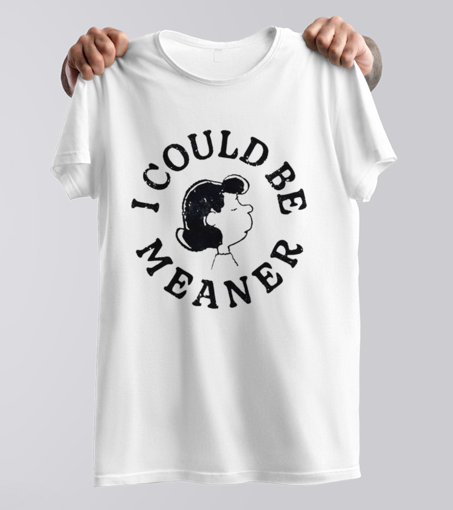 I Could Be Meaner Vintage Cartoon Face T-Shirt