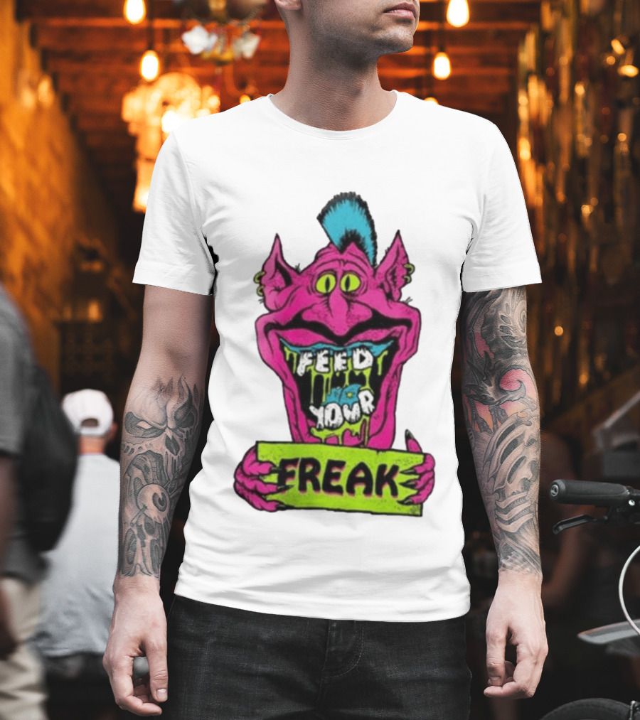 Feed Your Freak Monster Old School Psychedelic Punk T-Shirt