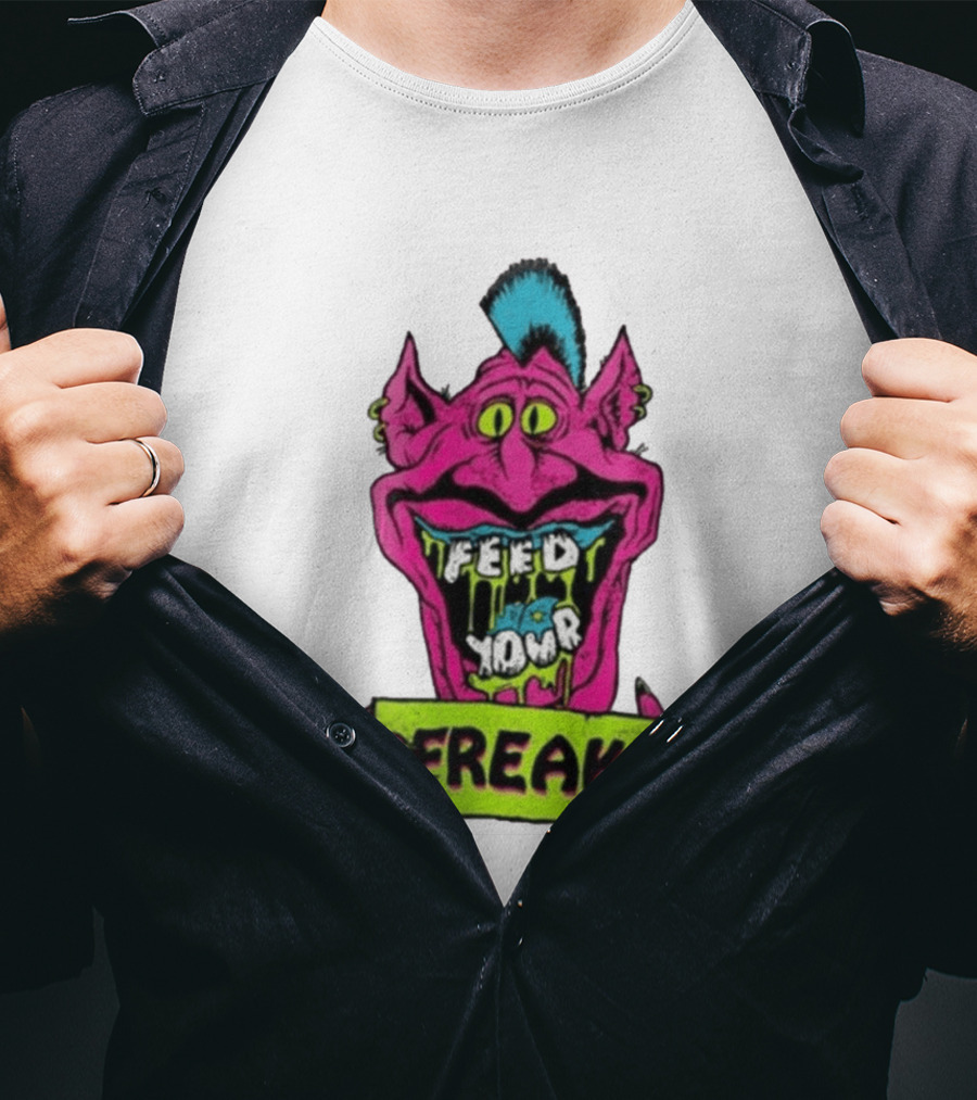 Feed Your Freak Monster Old School Psychedelic Punk T-Shirt
