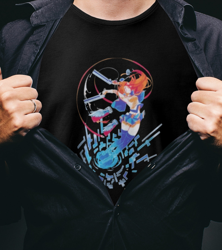 Noel Vermillion Blazblue Action Pose Dynamic T-Shirt