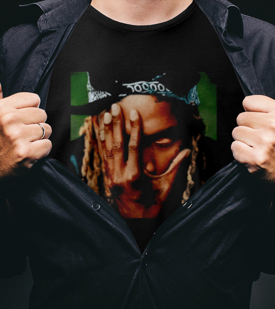 Fetty Wap Hand Gesture Illustration With Green Accents T-Shirt