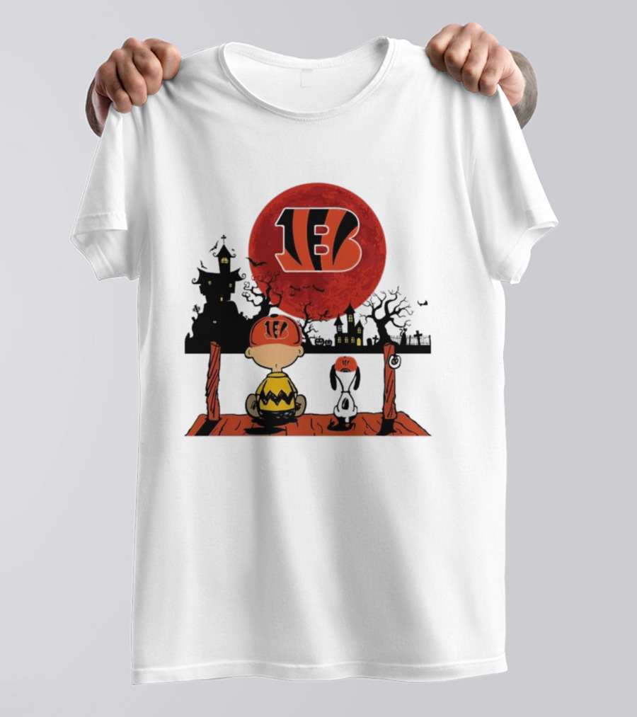 Charlie Brown Snoopy Cincinnati Bengals Halloween 2024 T-Shirt