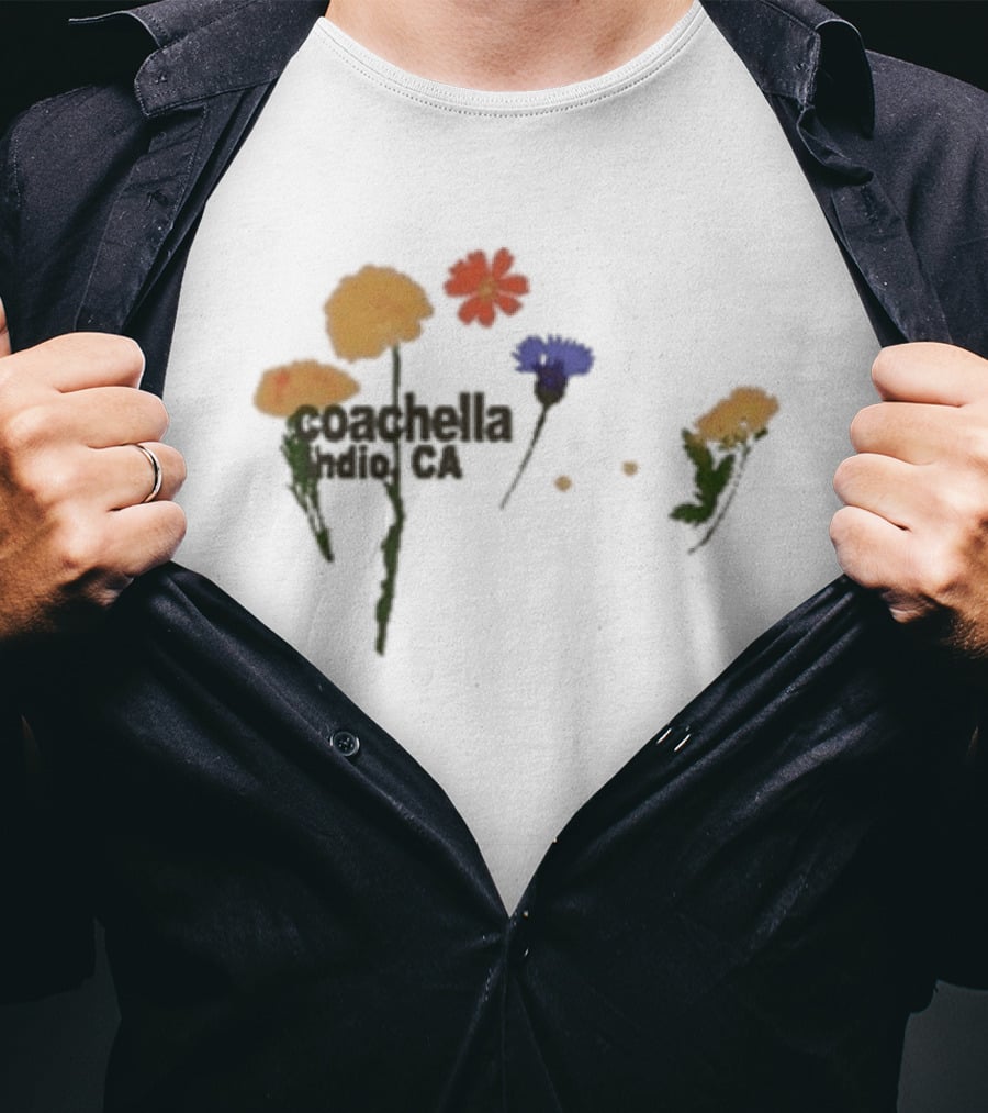 Coachella Indio Ca Pressed Flowers 2026 Lineup Blossoms T-Shirt