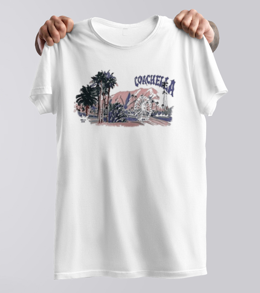 Coachella 2026 Pastel Desert Lineup T-Shirt