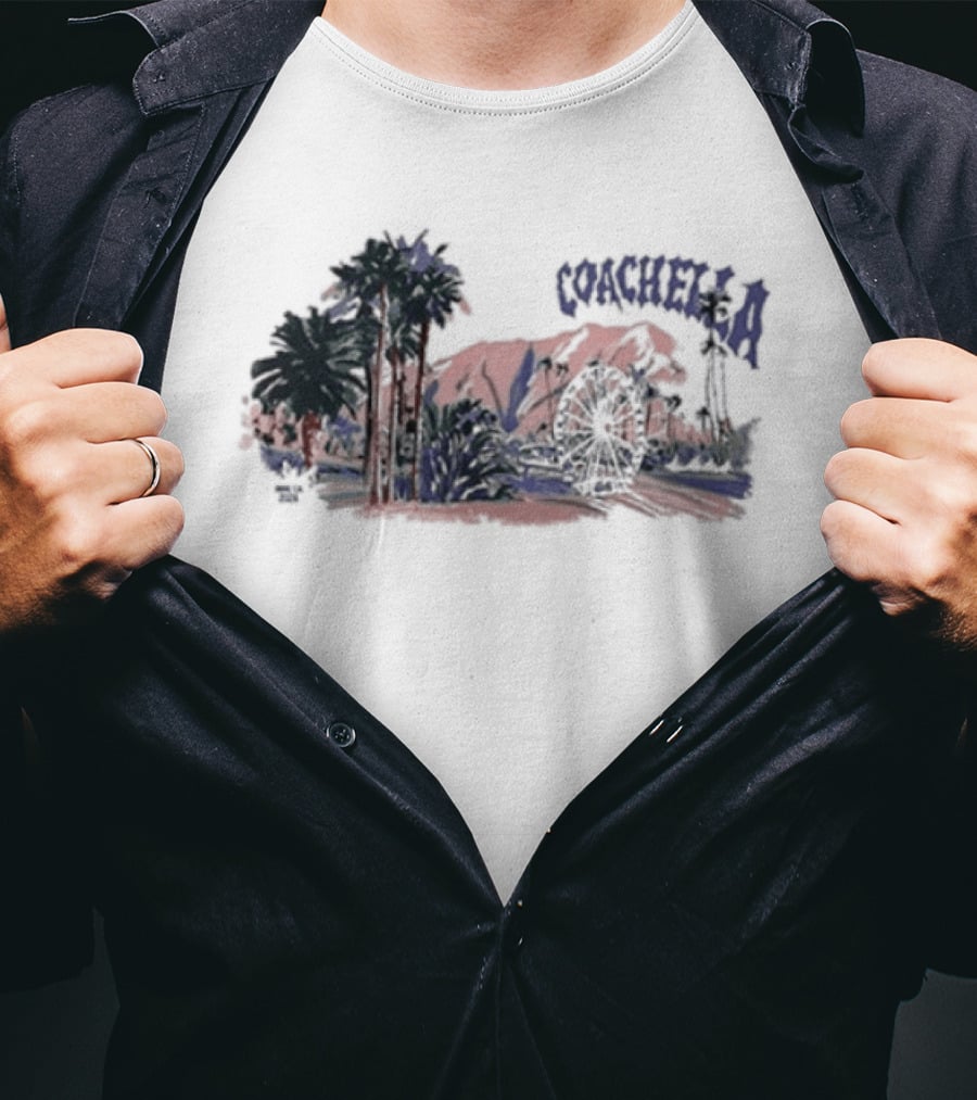 Coachella 2026 Pastel Desert Lineup T-Shirt