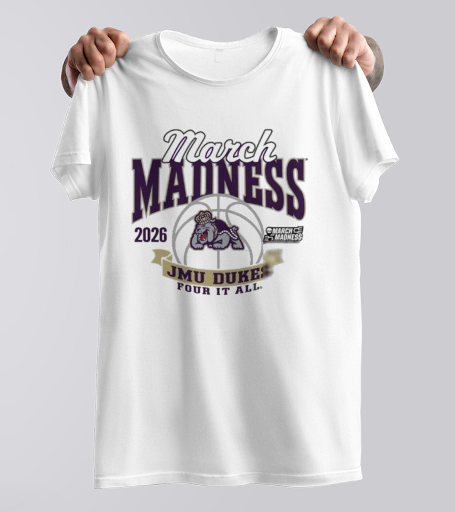 March Madness 2026 JMU Dukes Pour It All Basketball T-Shirt