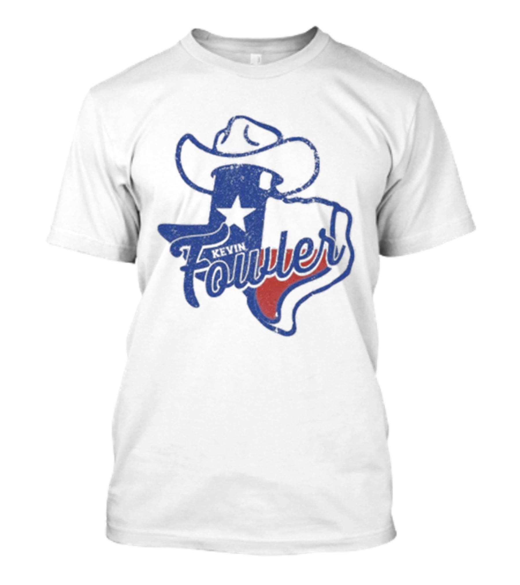 Kevin Fowler Texas Outline Hat Cowboy Star T-Shirt