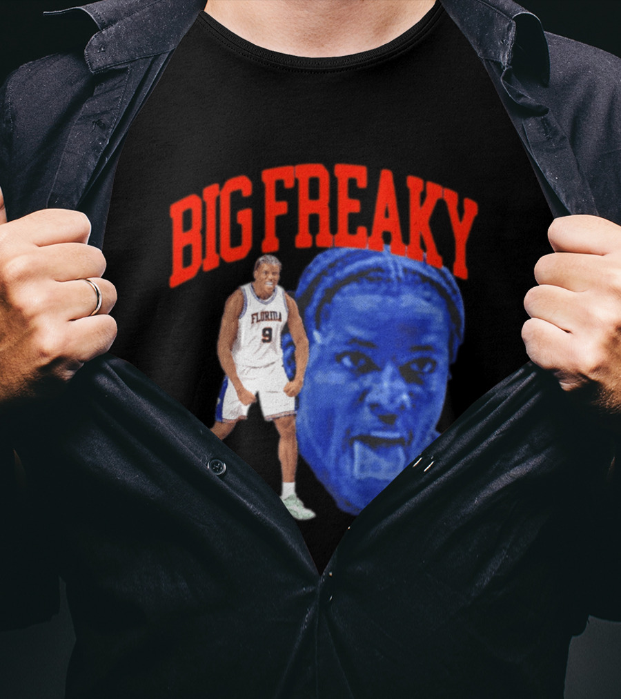 Florida Gators Rueben Chinyelu Big Freaky NBA Player Action T-Shirt