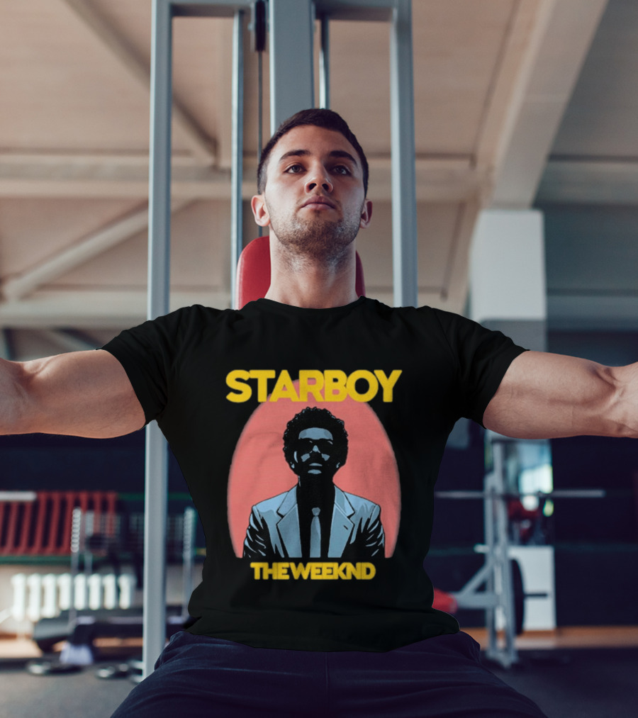 Starboy The Weeknd Music Icon Bold Yellow T-Shirt