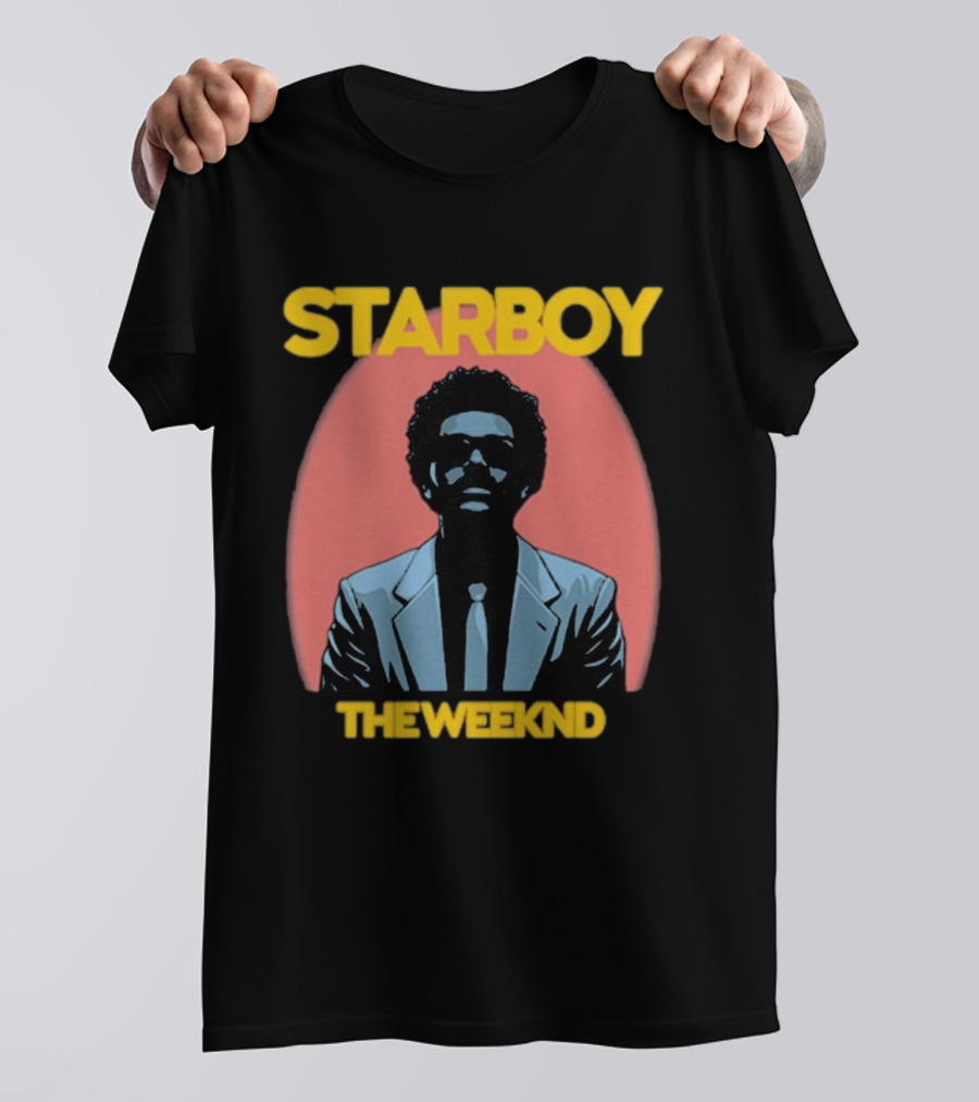 Starboy The Weeknd Music Icon Bold Yellow T-Shirt