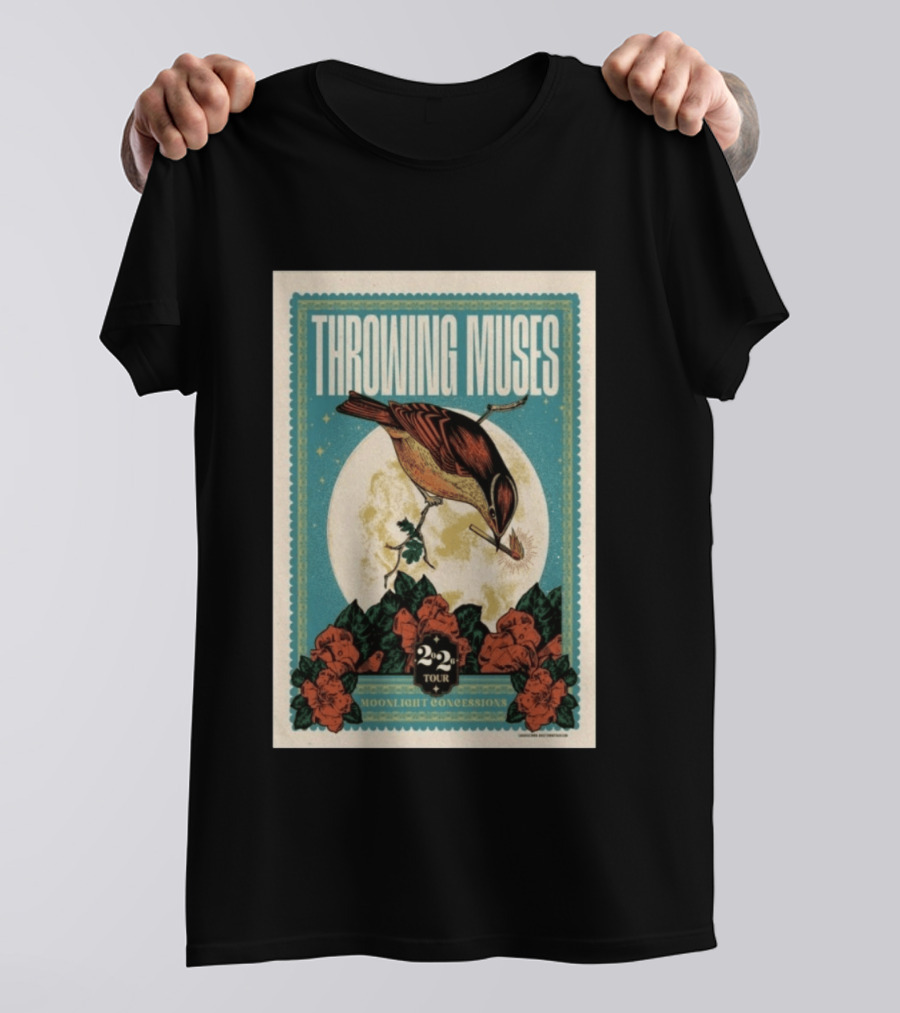 Throwing Muses Moonlight Concessions 2026 Tour Vintage Bird T-Shirt