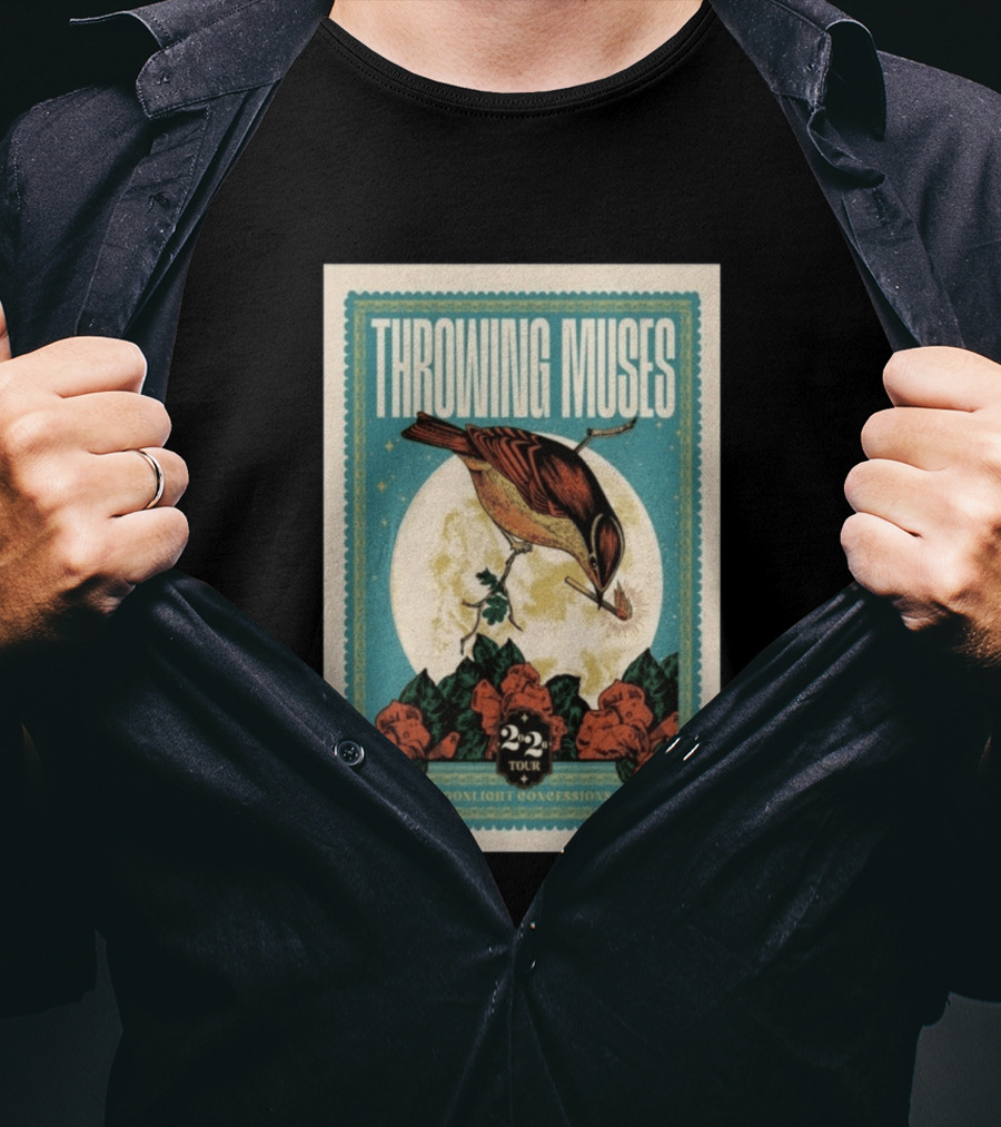 Throwing Muses Moonlight Concessions 2026 Tour Vintage Bird T-Shirt