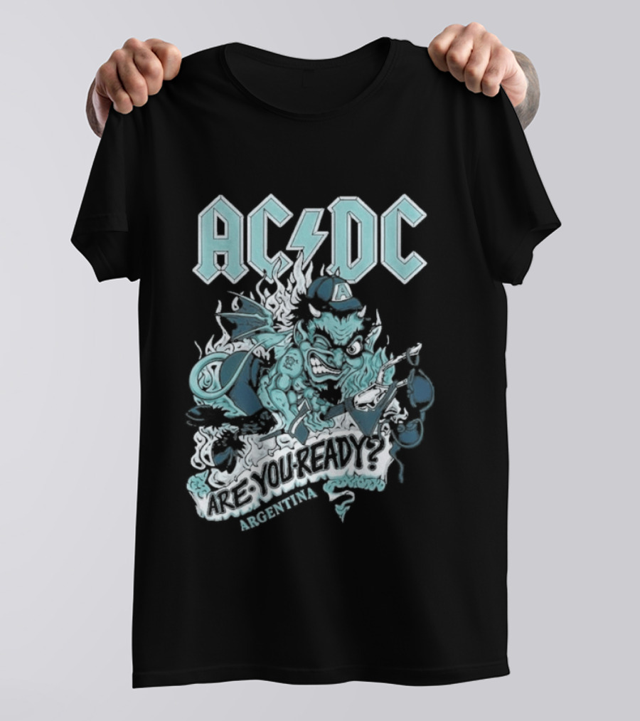 AC DC Are You Ready PWR Up World Tour 2026 Estadio River Plate Buenos Aires Argentina March T-Shirt