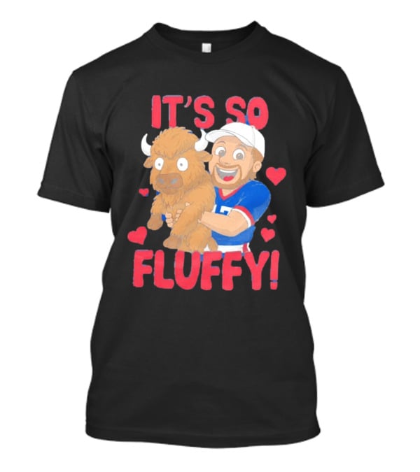 It's So Fluffy Josh Allen Buffalo Bills Cartoon Hearts T-Shirt