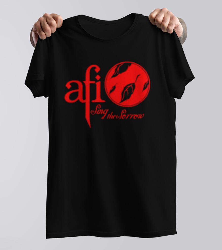 AFI Sing The Sorrow Red Logo And Globe T-Shirt
