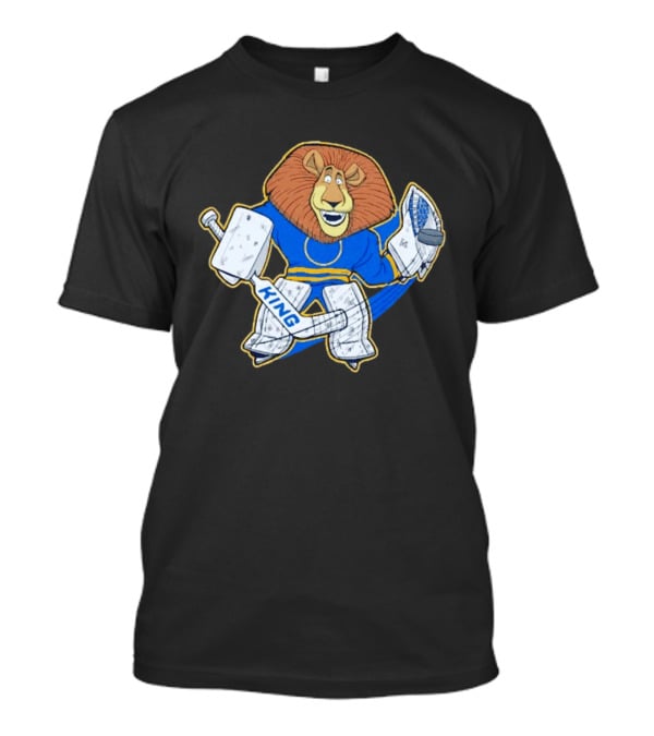 King Of The Crease Sabres Hockey Goalie Lion T-Shirt