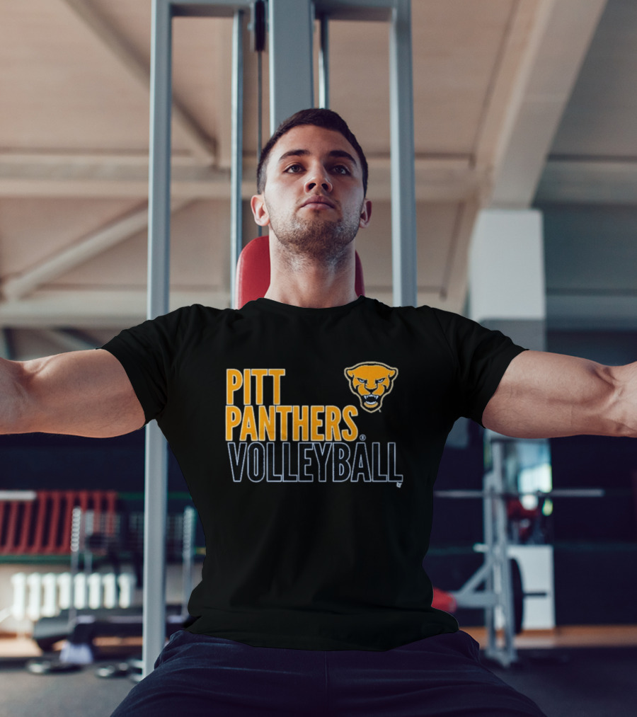 Pitt Panthers Volleyball Team Spirit Panther Head T-Shirt