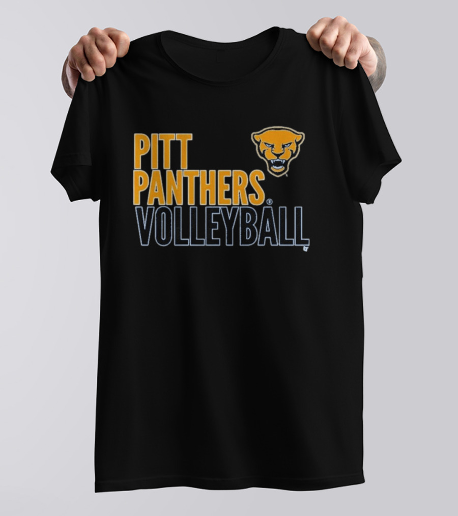 Pitt Panthers Volleyball Team Spirit Panther Head T-Shirt