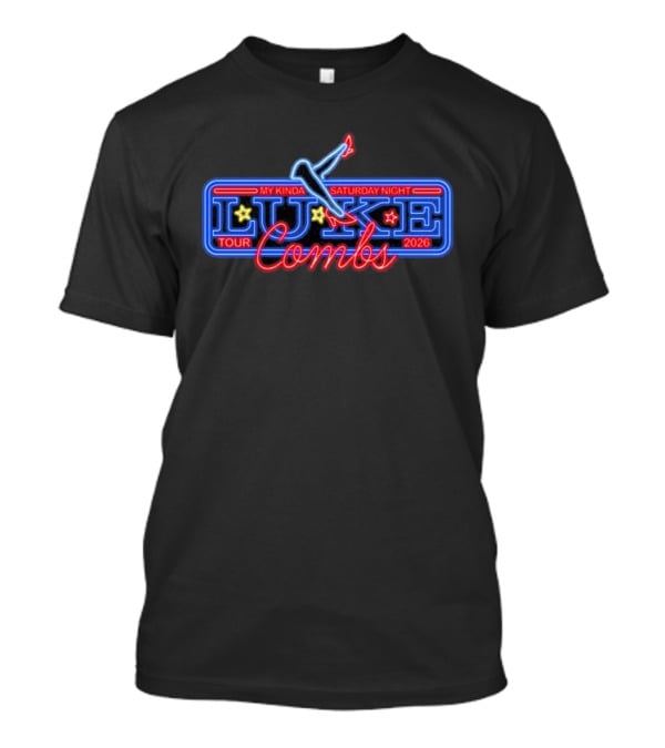 Luke Combs My Kinda Saturday Night Tour 2026 Neon T-Shirt