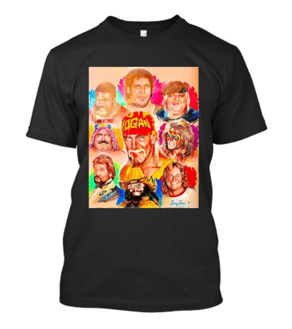 WWF Legends Hulk Hogan Andre The Giant Randy Savage Ultimate Warrior T-Shirt