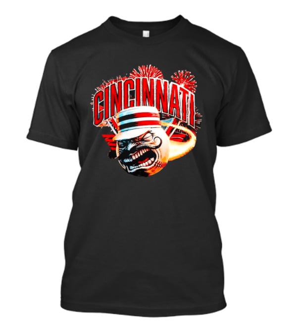 Cincinnati Reds Queen City Heat 2026 Opening Day Fireworks Display T-Shirt
