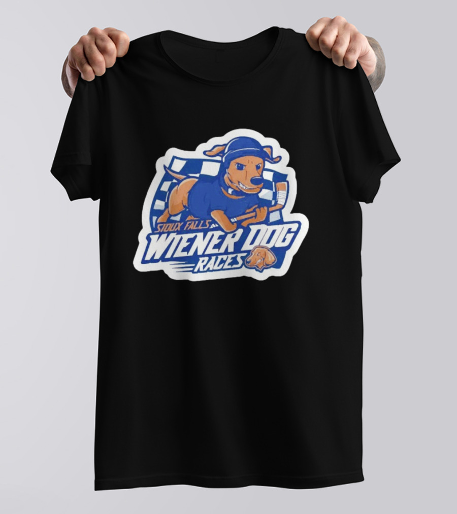 Sioux Falls Wiener Dog Hockey Races Fun Event T-Shirt