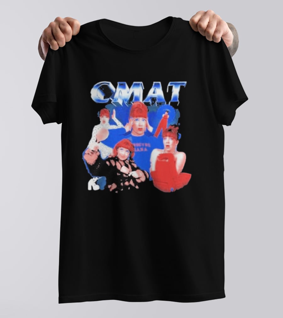 CMAT Retro Pop Style Collage With Colorful Characters T-Shirt
