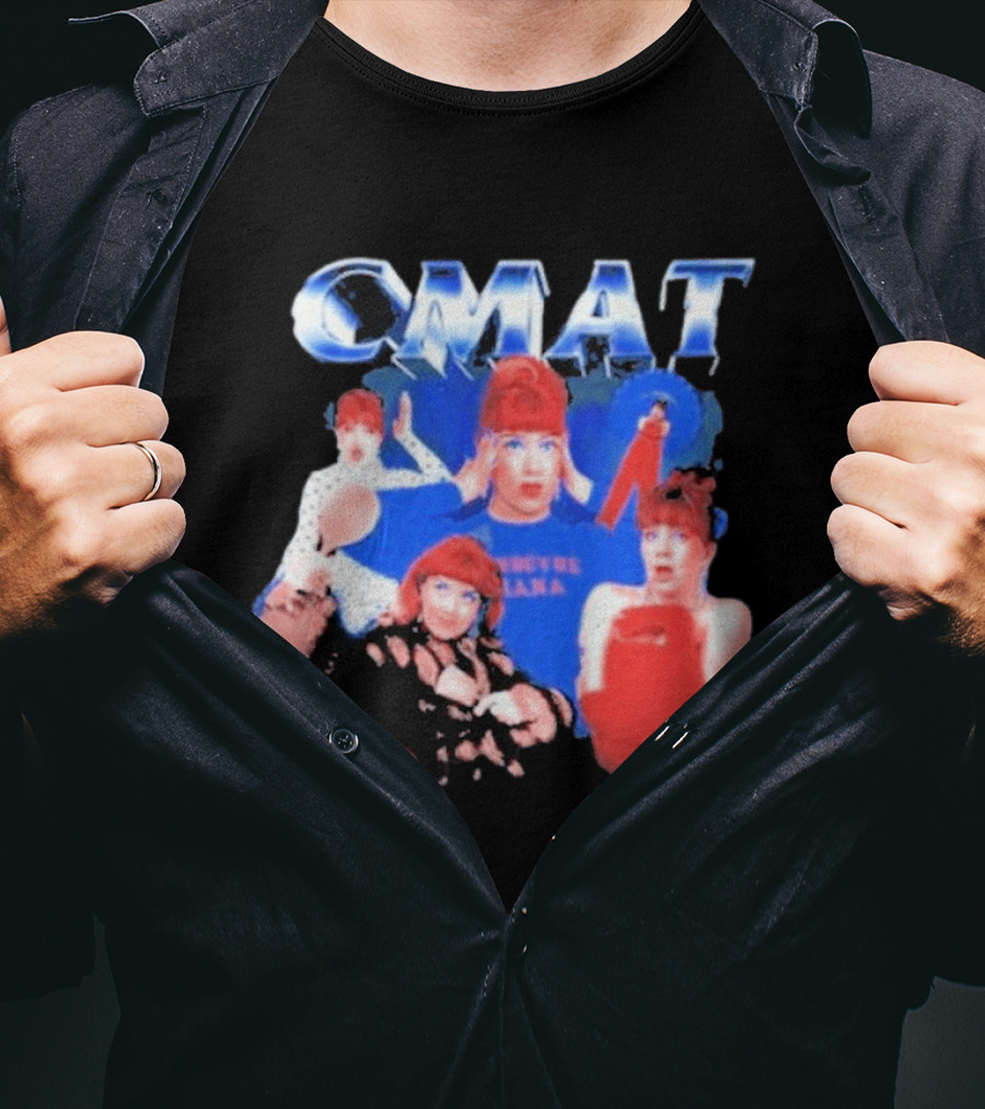 CMAT Retro Pop Style Collage With Colorful Characters T-Shirt