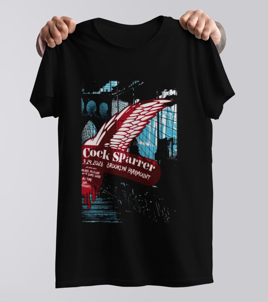 Cock Sparrer Brooklyn Paramount 03.29.2026 Winged Logo Bridge T-Shirt