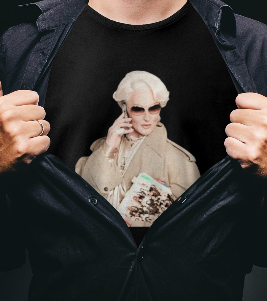 Miranda Priestly Iconic Fashion Boss With Sunglasses And Phone T-Shirt