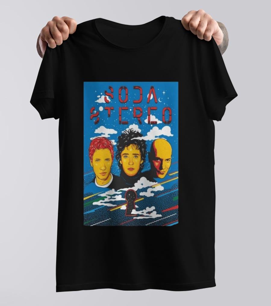 Soda Stereo Band Ecos 2026 Keyhole T-Shirt
