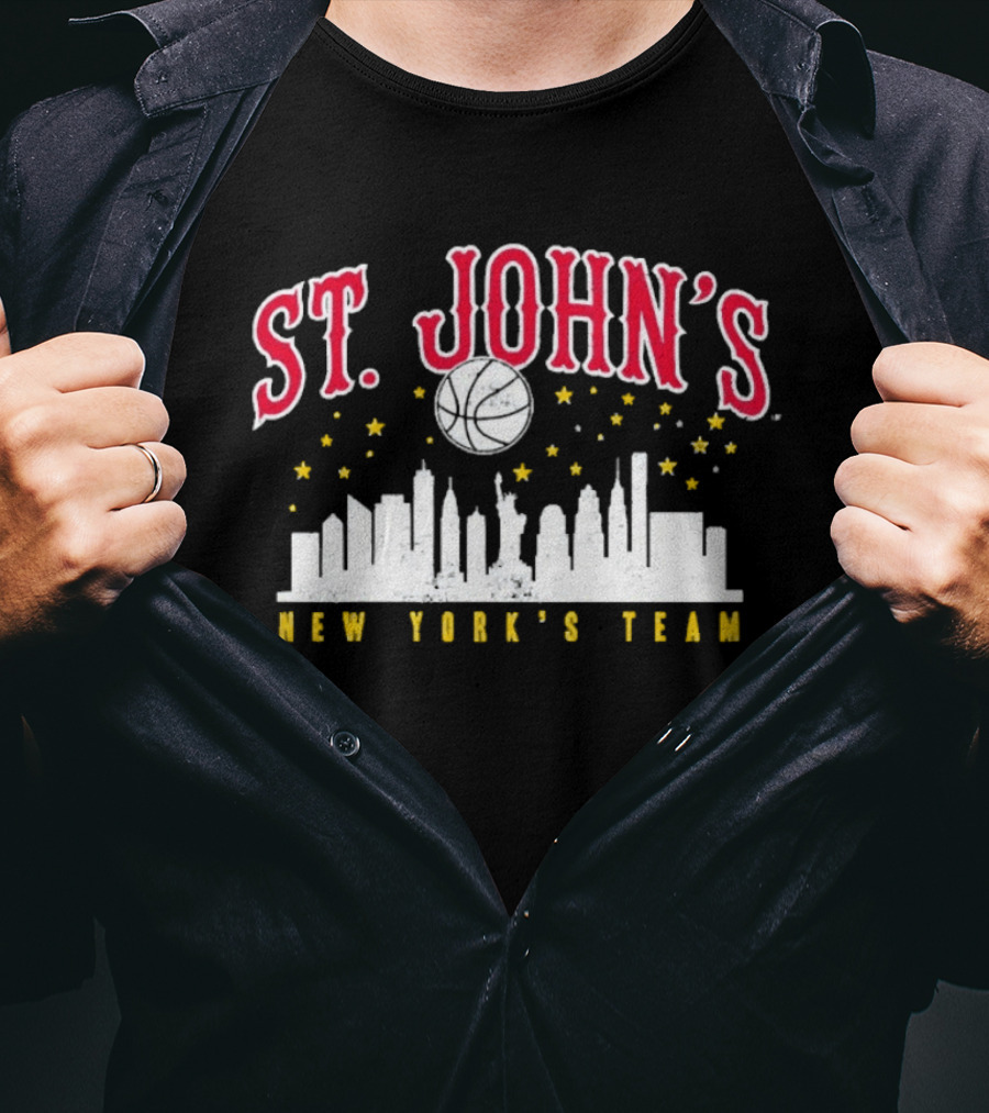 St. John's New York's Team Skyline Stars Moon T-Shirt