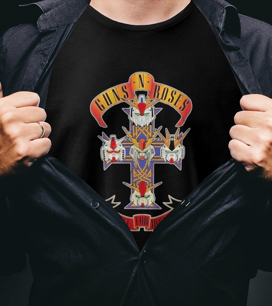 Guns N Roses Gundam Cross Appetite For Destruction T-Shirt