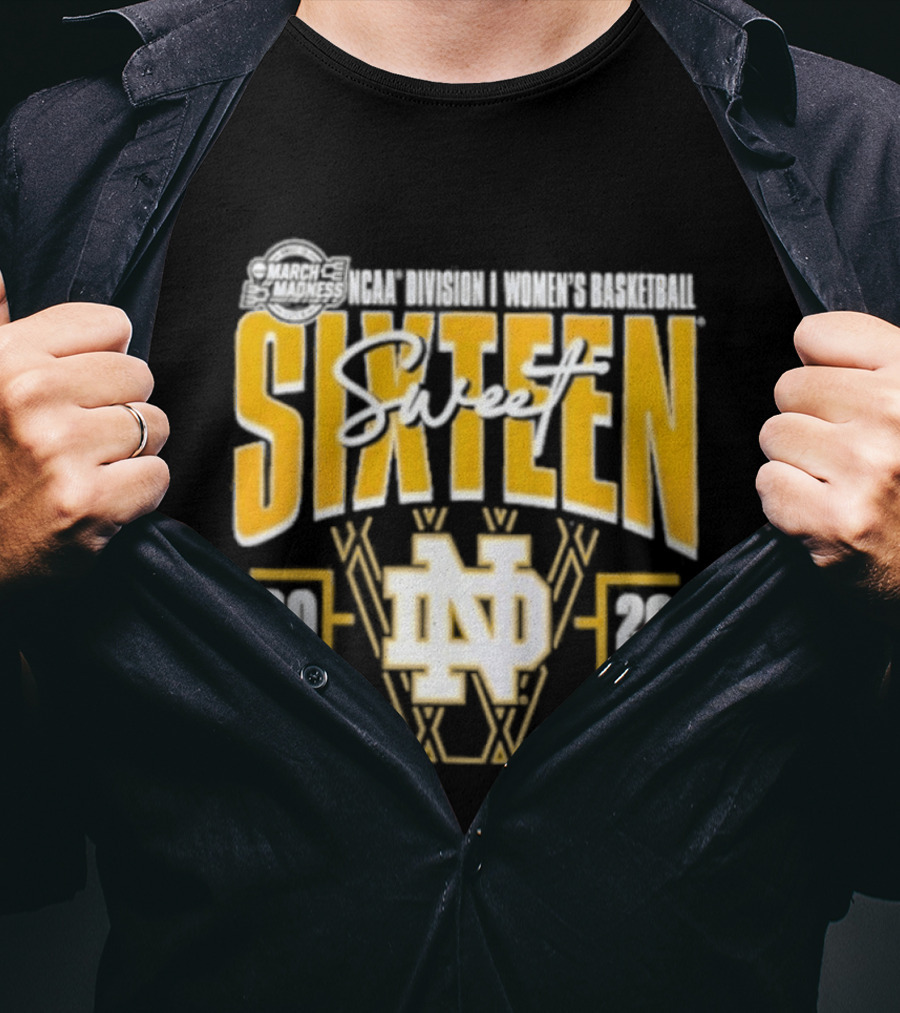 2026 Notre Dame Fighting Irish NCAA Women's Basketball Tournament March Madness Sweet Sixteen T-Shirt