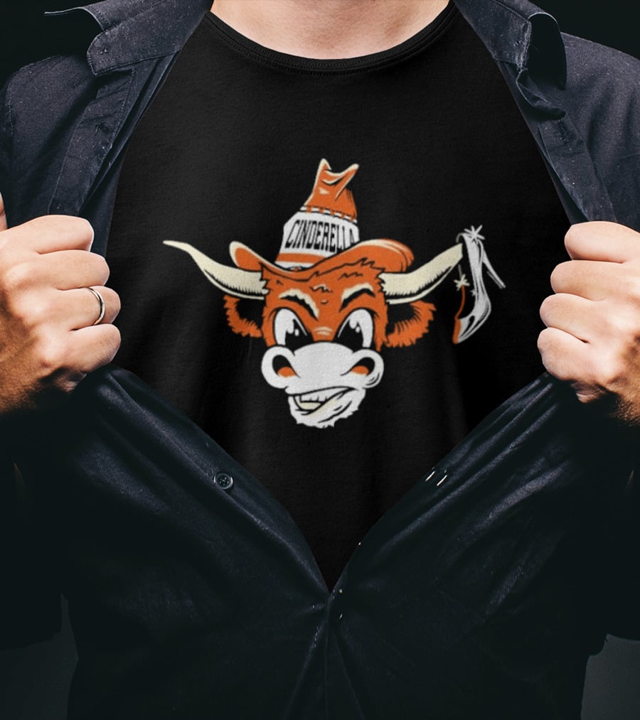 Texas Longhorns Cinderella Cowboy Hat High Heel T-Shirt