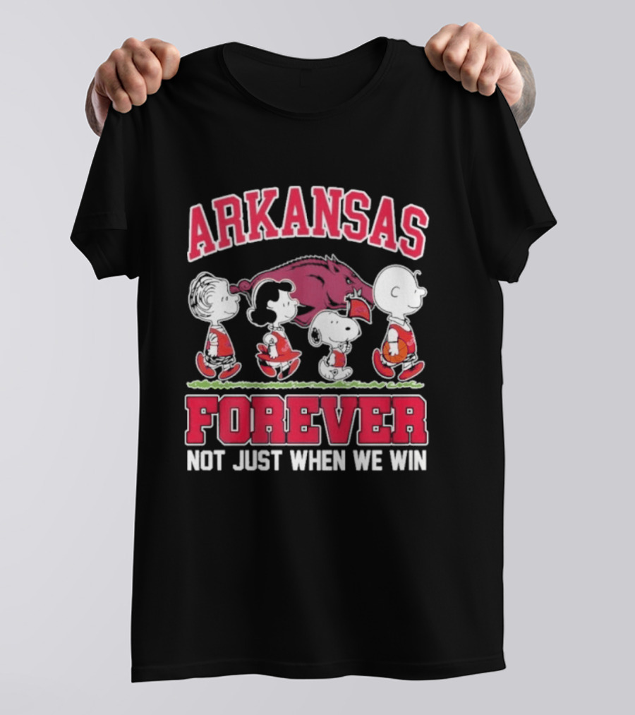 Arkansas Basketball Forever Peanuts Not Just When We Win T-Shirt